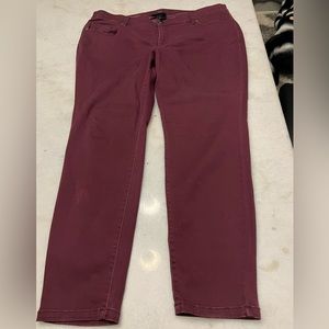 Lane Bryant Wine Color Skinny Jeans